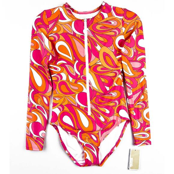 End of Summer SALE!! 50% 🌼 MICHAEL KORS Surf One-Piece Swimsuit Size (8) NWT - Picture 1 of 9